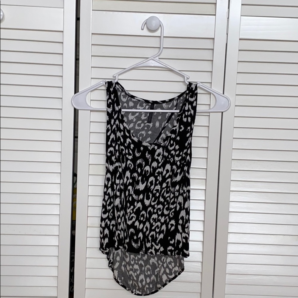 Women's Black Patterned Top